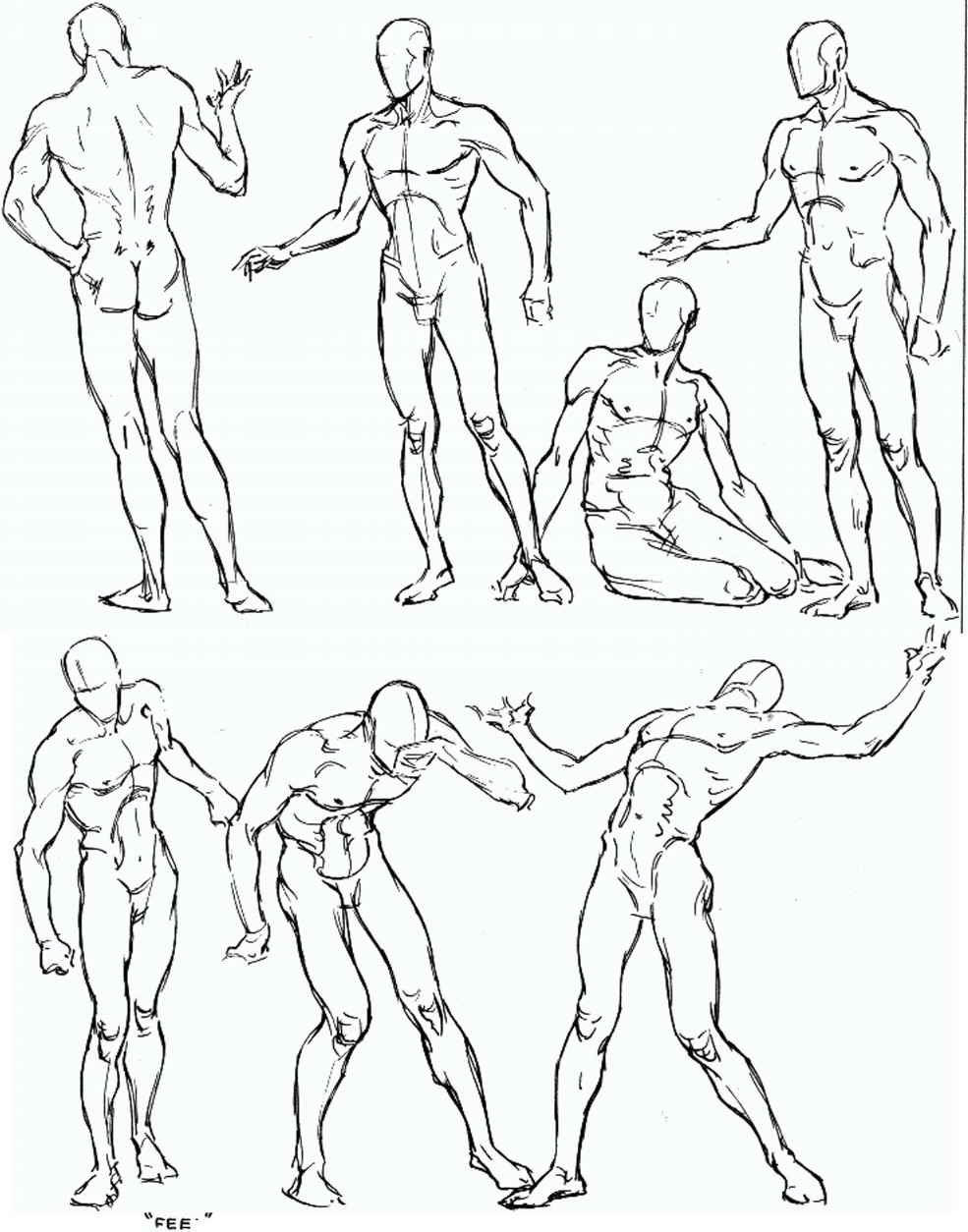985x1254 Sketching The Figure In Action From Imagination - Male Figure Sketch