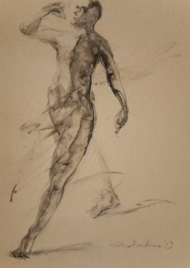 375x529 Male Figure Drawing By Jun Matsushima Saatchi Art - Male Figure Sketch