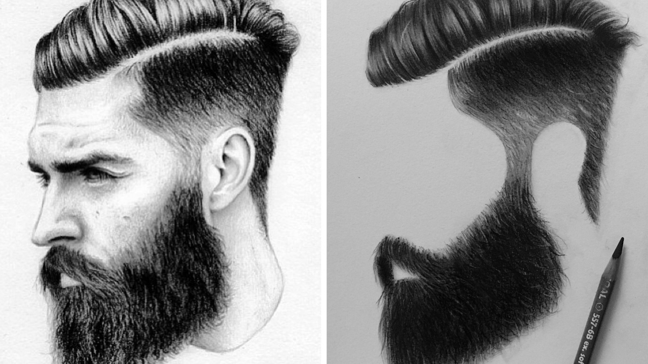 1280x720 How I Draw Male Hair With Charcoal Pencils - Male Hair Sketch