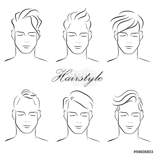 Male Hair Sketch at PaintingValley.com | Explore collection of Male