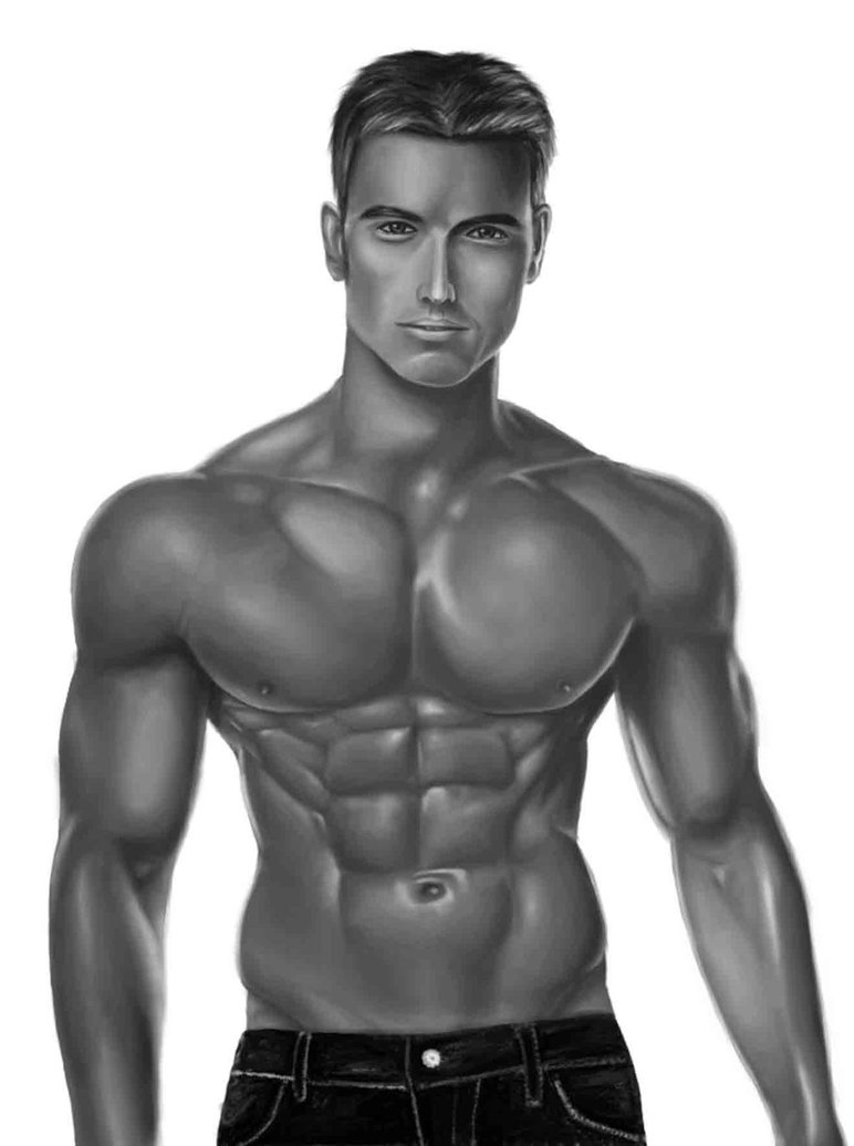 772x1036 Male Model Sketch By Jawern - Male Model Sketch