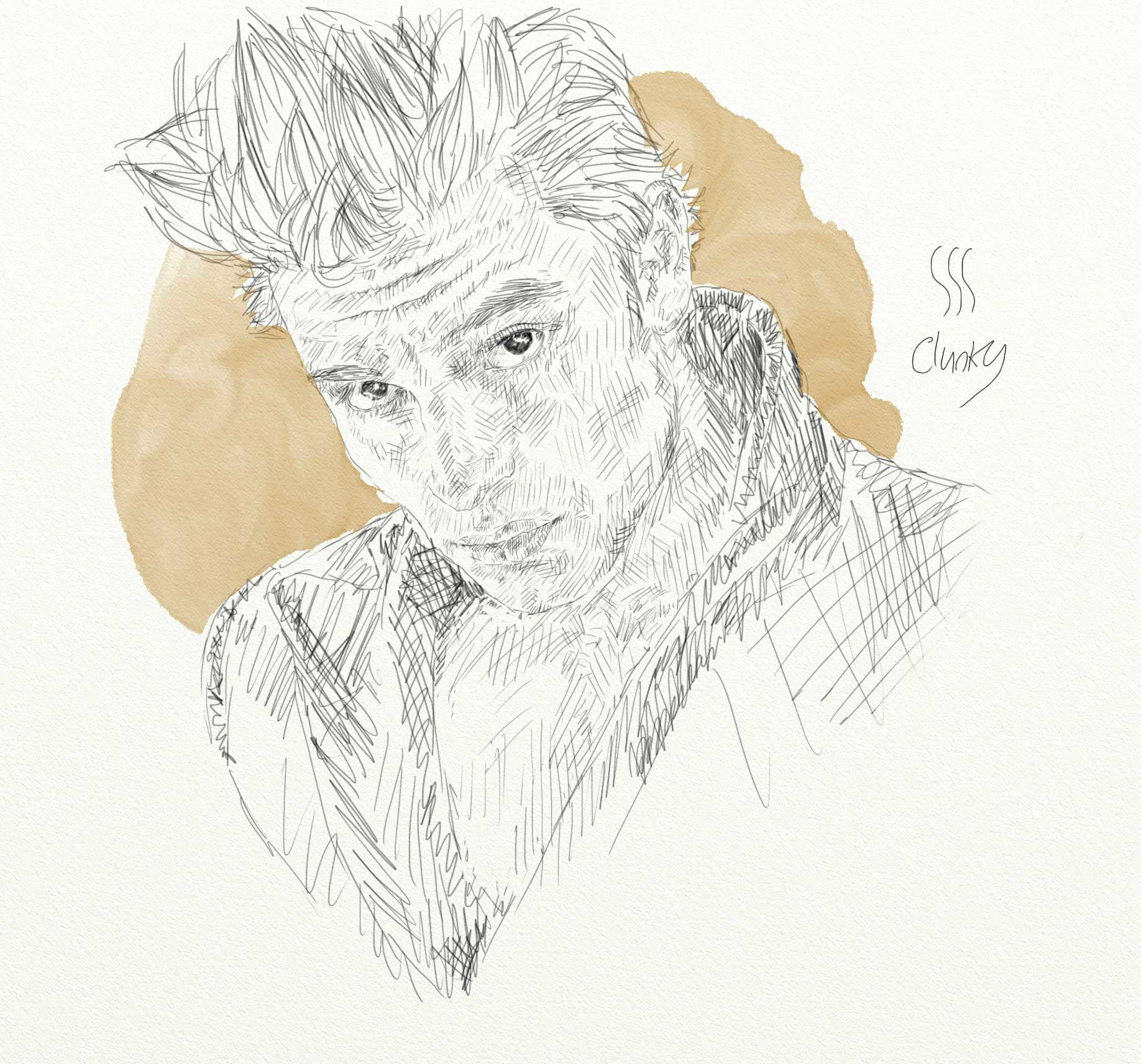 1836x1712 Sketch Portrait Series - Male Model Sketch