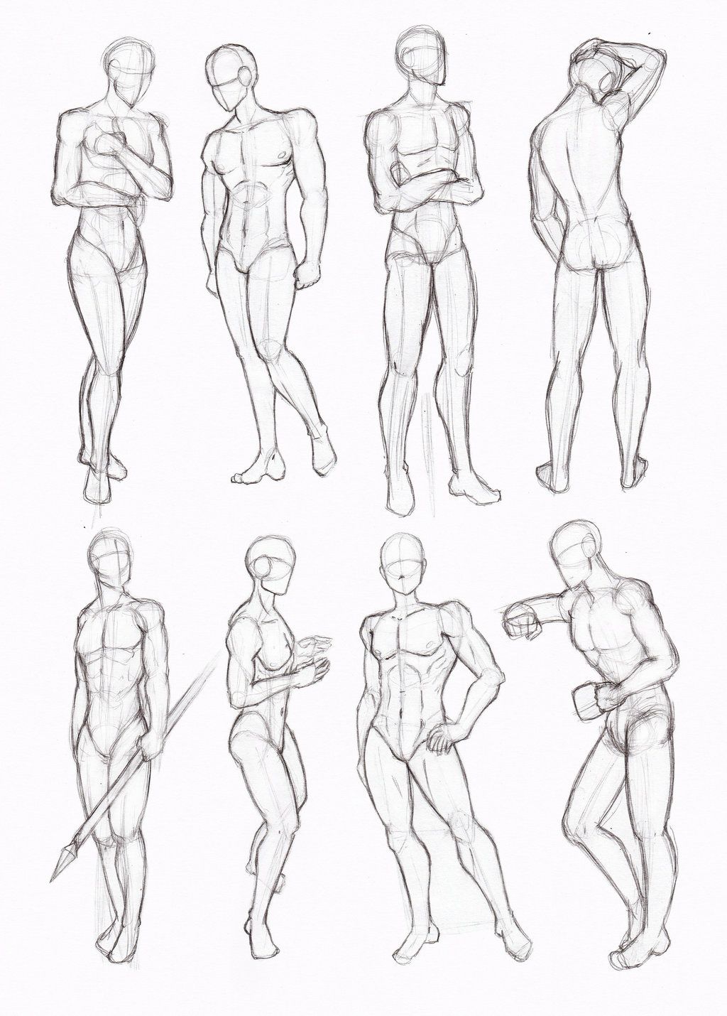 1024x1430 Male Standing Poses Drawing - Male Pose Sketch