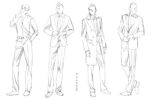600x400 38 Best Fashion Sketch Images Drawings Of, Fashion - Male Sketch