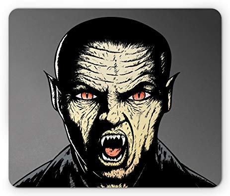 463x395 Vampire Mouse Pad By Lunarable, Angry Scary Male - Male Vampire Sketch