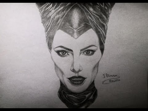 480x360 Drawing Maleficent (Angelina Jolie) - Maleficent Sketch