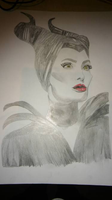 375x665 Maleficent Drawing By Joanna Carthy Saatchi Art - Maleficent Sketch