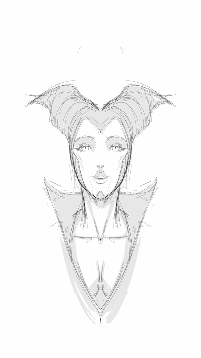 670x1191 Maleficent Sketch By Anny D - Maleficent Sketch