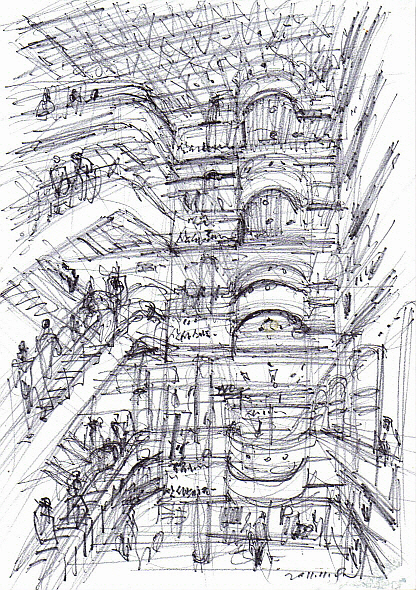 416x590 Sketches - Mall Sketch