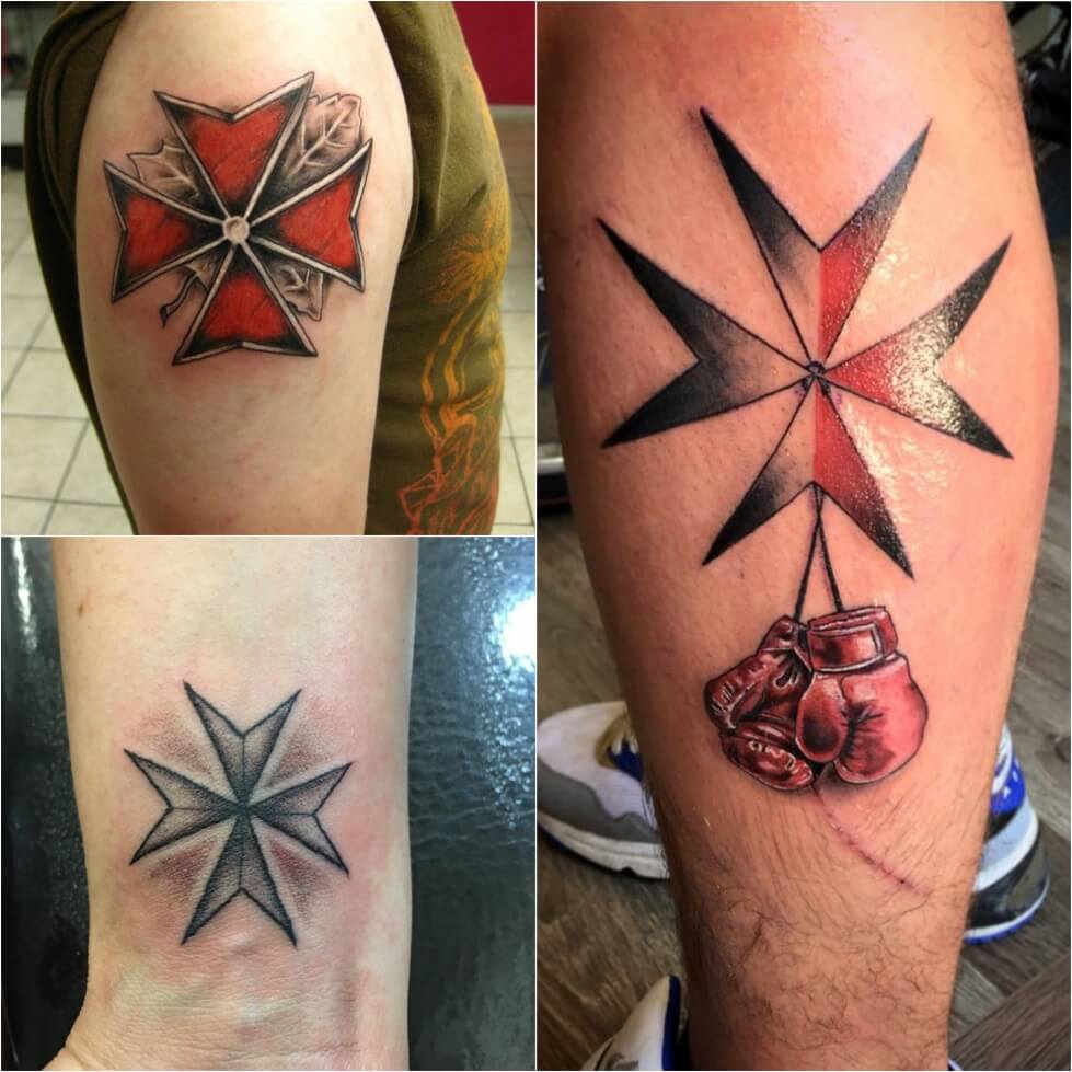 979x979 Cross Tattoos - Maltese Cross Sketch