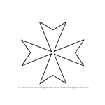 Maltese Cross Sketch at PaintingValley.com | Explore collection of ...