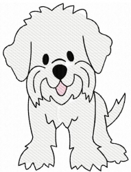191x250 Maltese Sketch Embroidery Design - Maltese Sketch