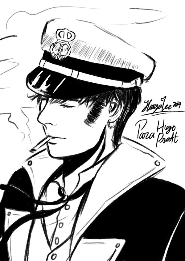 600x849 Corto Maltese Sketch By Hanzalee - Maltese Sketch