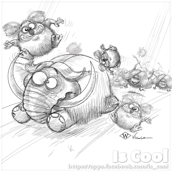 600x600 Running Mammoth - Mammoth Sketch