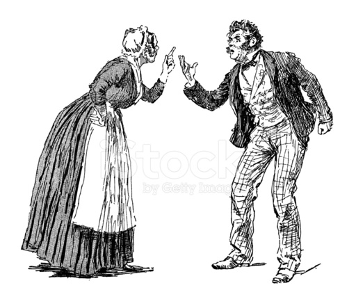 512x440 Man And Woman Arguing Stock Vector - Man And Woman Sketch