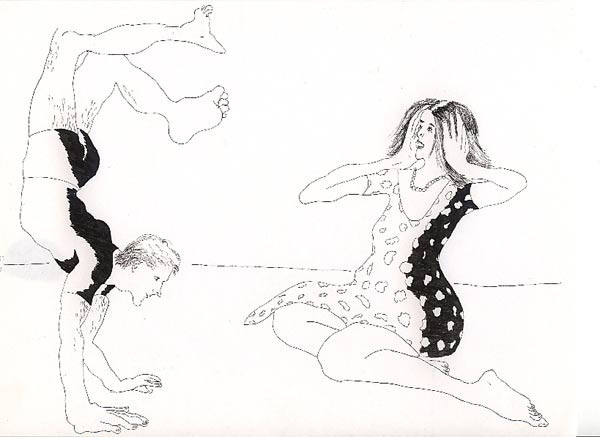 600x437 Couple Drawings Man Woman Couples Drawing Girl Boy - Man And Woman Sketch