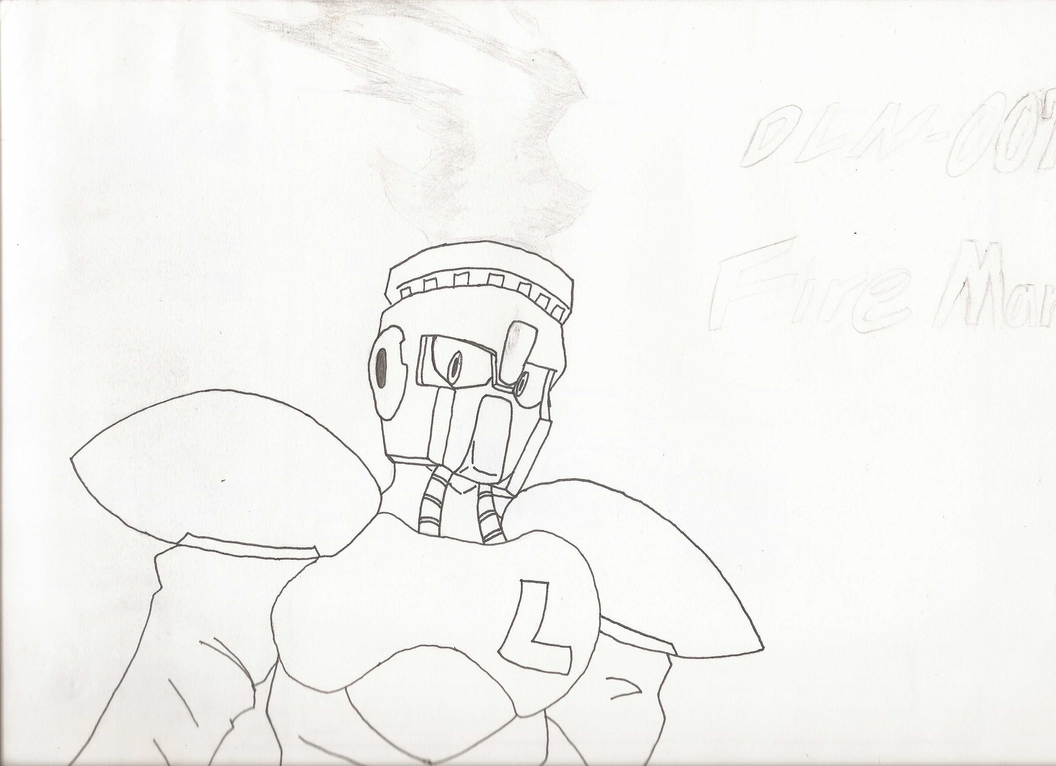 3440x2496 Half Body Sketch Of Fire Man In His Gigamix Design - Man Body Sketch