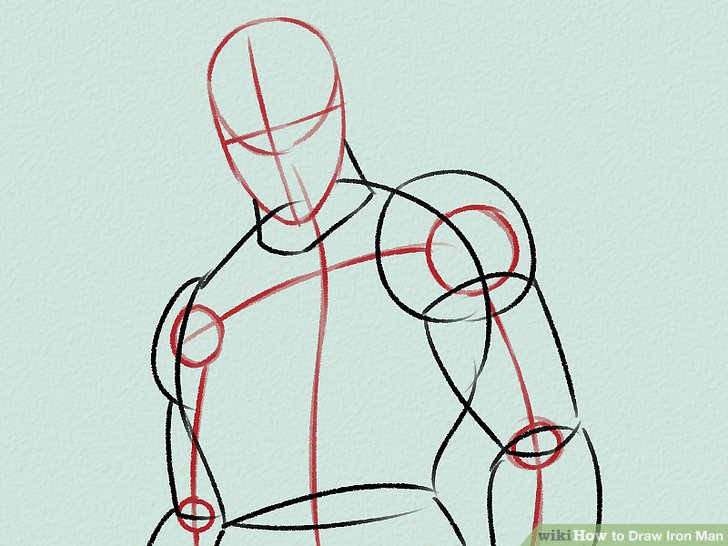728x546 4 Ways To Draw Iron Man - Man Body Sketch