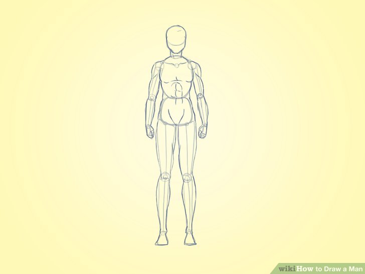 728x546 4 Ways To Draw A Man - Man Body Sketch