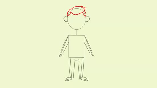 550x309 How To Draw A Cartoon Man 15 Steps (With Pictures) - Man Cartoon Sketch