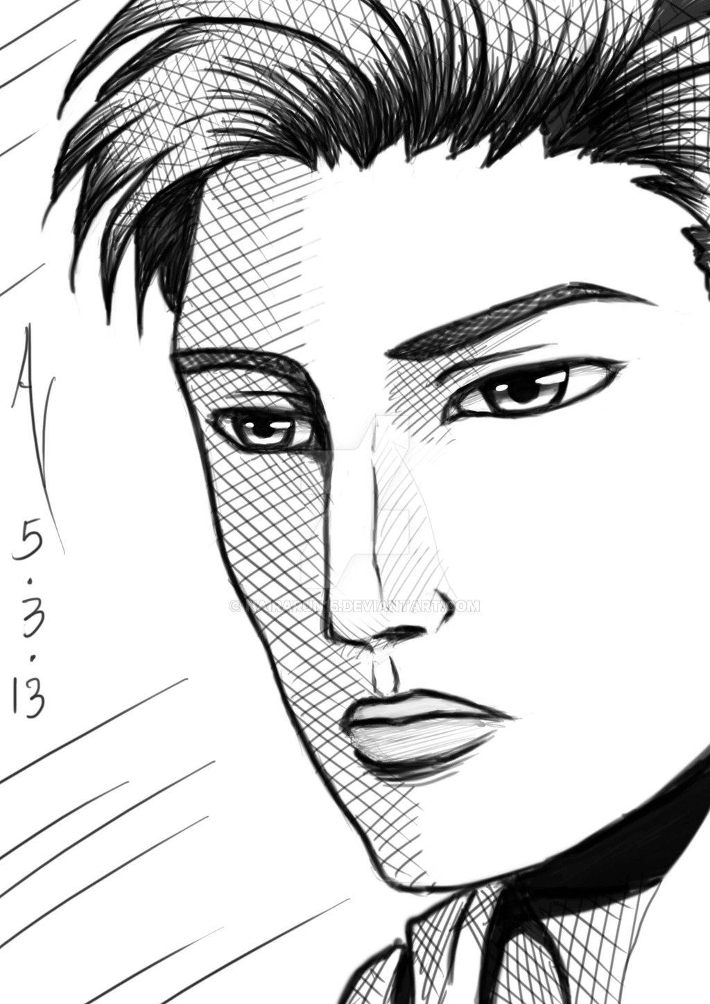 1024x1448 Drawn Face Male Face - Man Face Sketch