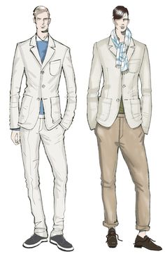 236x363 Ralph Lauren Fashion Design Sketch Fashion - Man In Suit Sketch