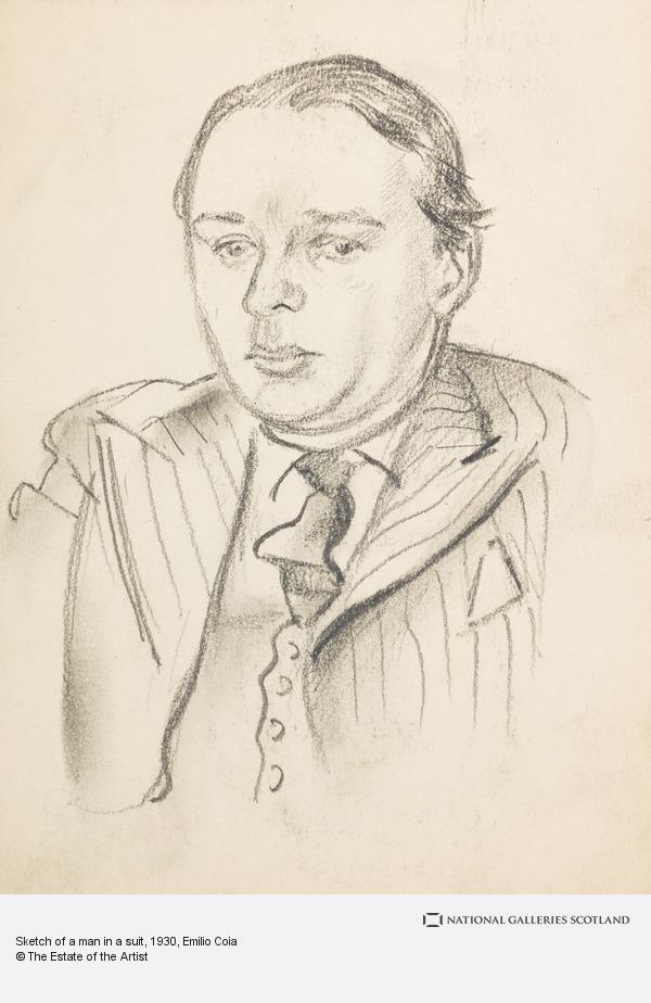 600x924 Sketch Of A Man In A Suit National Galleries Of Scotland - Man In Suit Sketch
