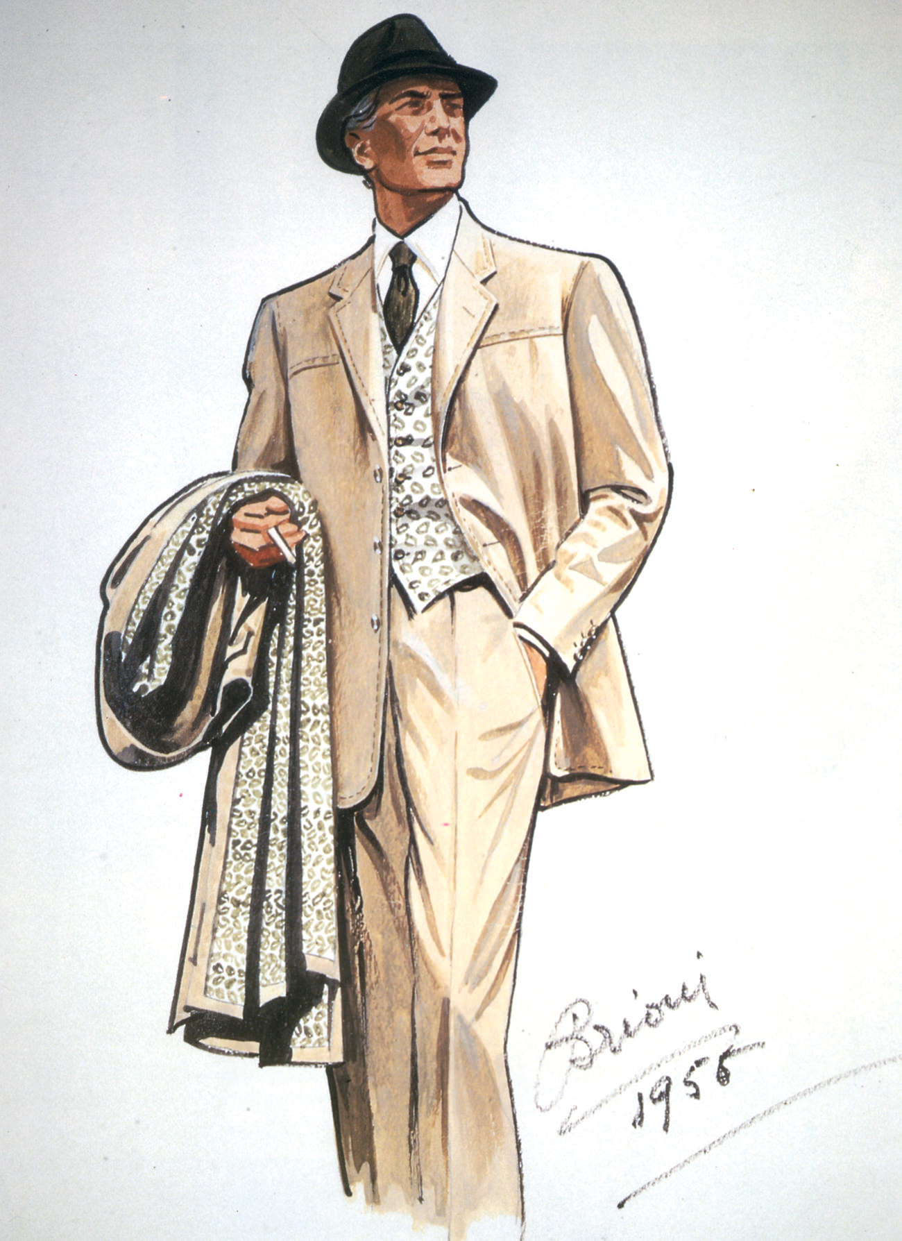 1300x1788 The Italian Luxury Menswear Brand Brioni - Man In Suit Sketch