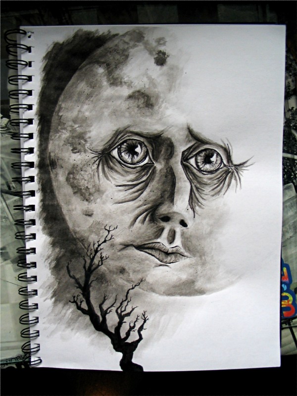600x800 Man In The Moon Poesy Plus Polemics - Man In The Moon Sketch