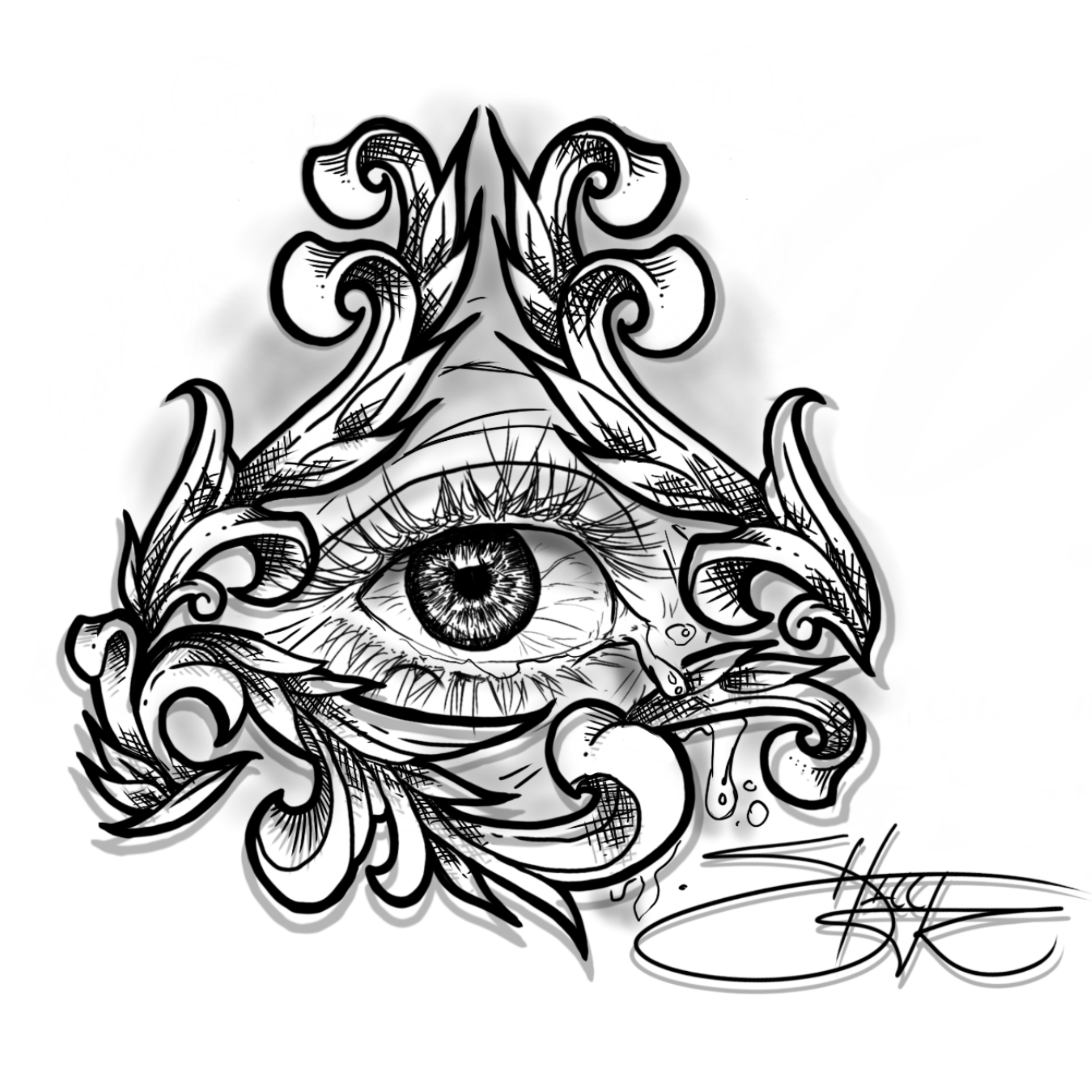 2830x2830 Moon Man Sam Hallowell Maine Tattoo Shop Drawing Board - Man In The Moon Sketch