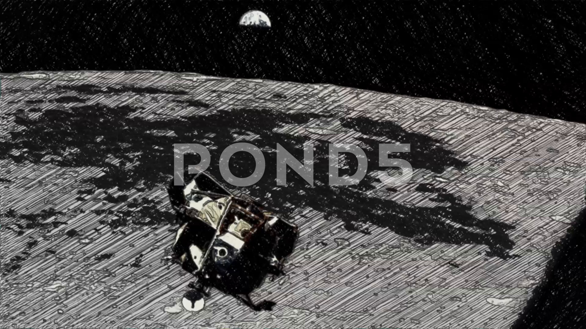 1920x1080 Video Man On The Moon - Man In The Moon Sketch