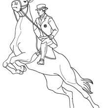220x220 Man On Jumping Horse Coloring Pages - Man On Horse Sketch