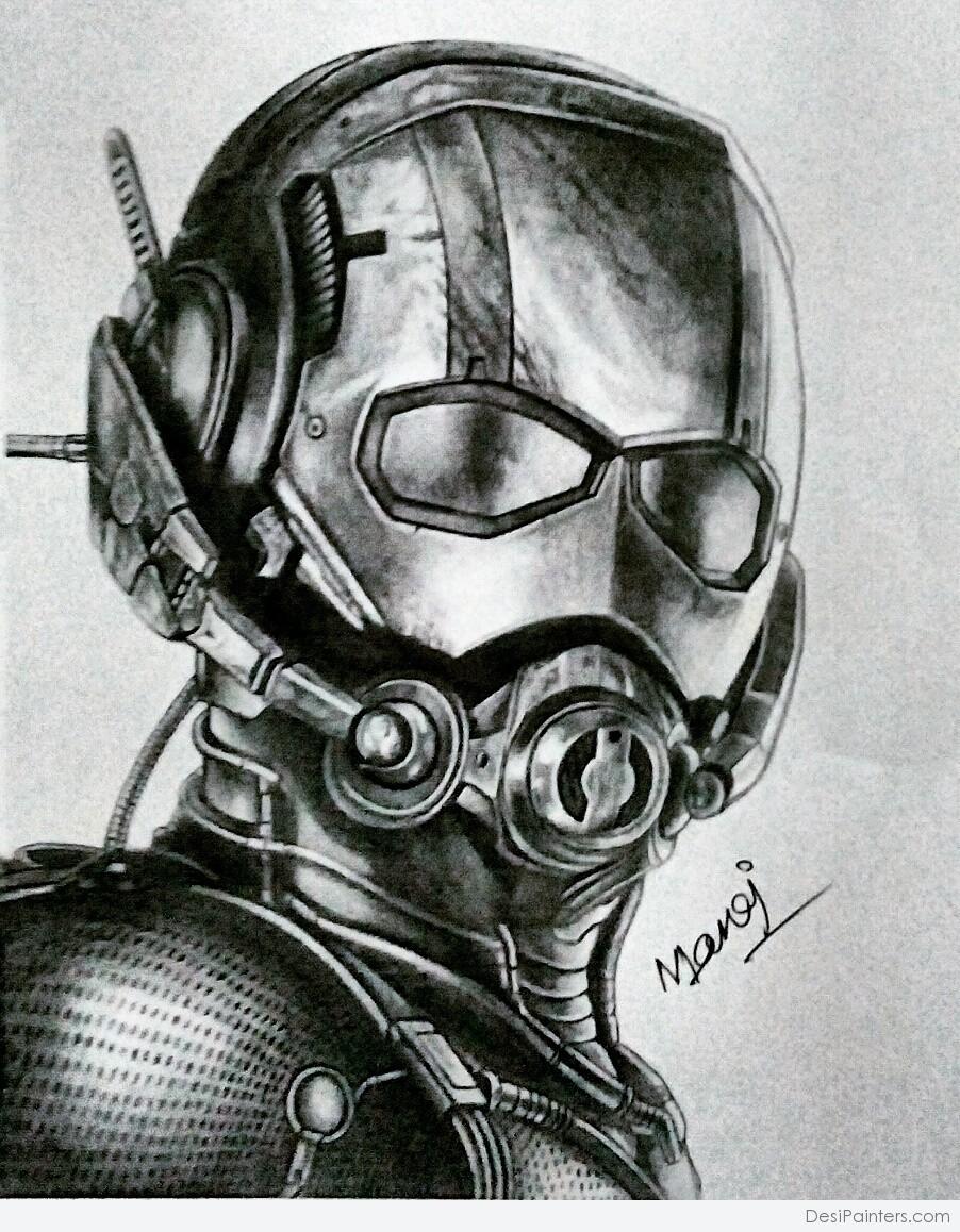 902x1158 Brilliant Pencil Sketch Of Ant Man - Man Pencil Sketch