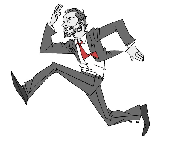 578x470 Sketch Blog Of Michael Bills Hero Dwarf And Running Man - Man Running Sketch