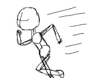 300x250 Sketch Of Man Running Drawing By Stardragon - Man Running Sketch