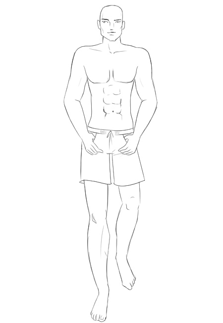 450x650 How To Draw A Man I Draw Fashion - Man Sketch