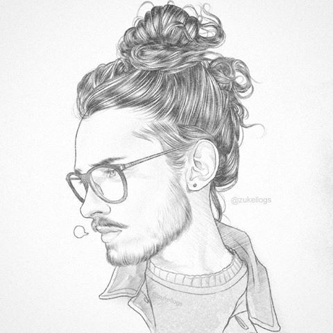480x480 Sunday Man Bun Quick Sketch. Mind Games.mp3 - Man Sketch