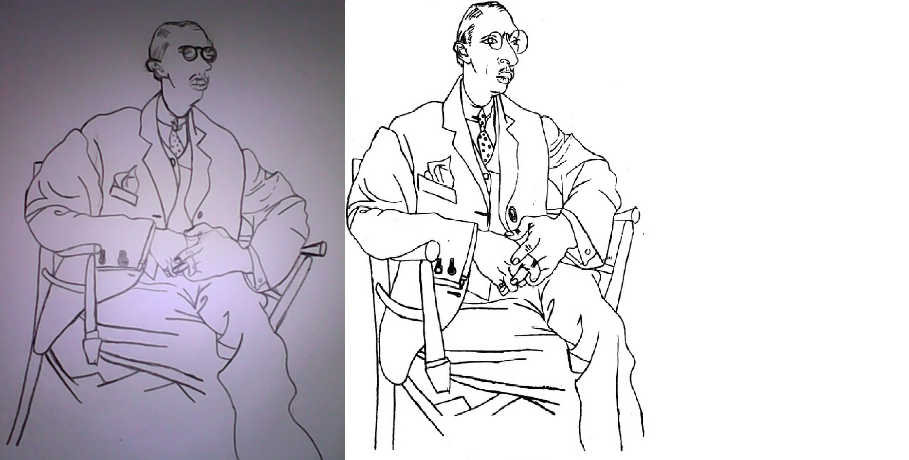 3158x1600 - Man Sketch Drawing