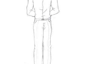 300x210 Drawing Of A Man Standing Sketch Clipart Person - Man Standing Sketch