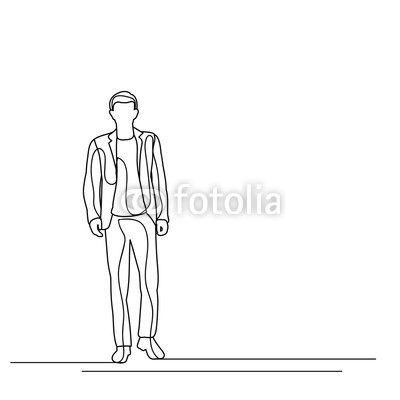 400x400 Sketch, Lines Man Standing Buy Photos Ap Images Detailview - Man Standing Sketch