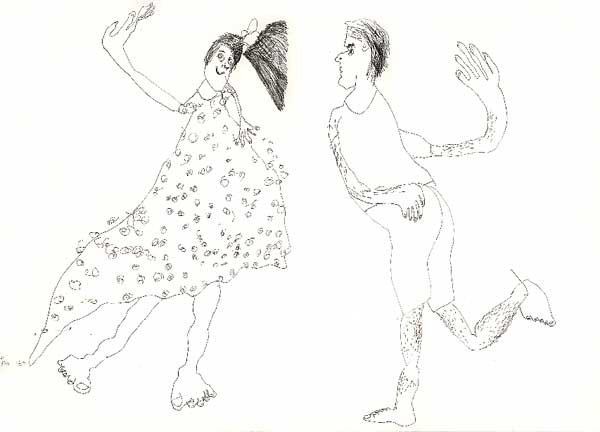 600x432 Man Woman Drawings Relationship And Love Male Female - Man Woman Sketch