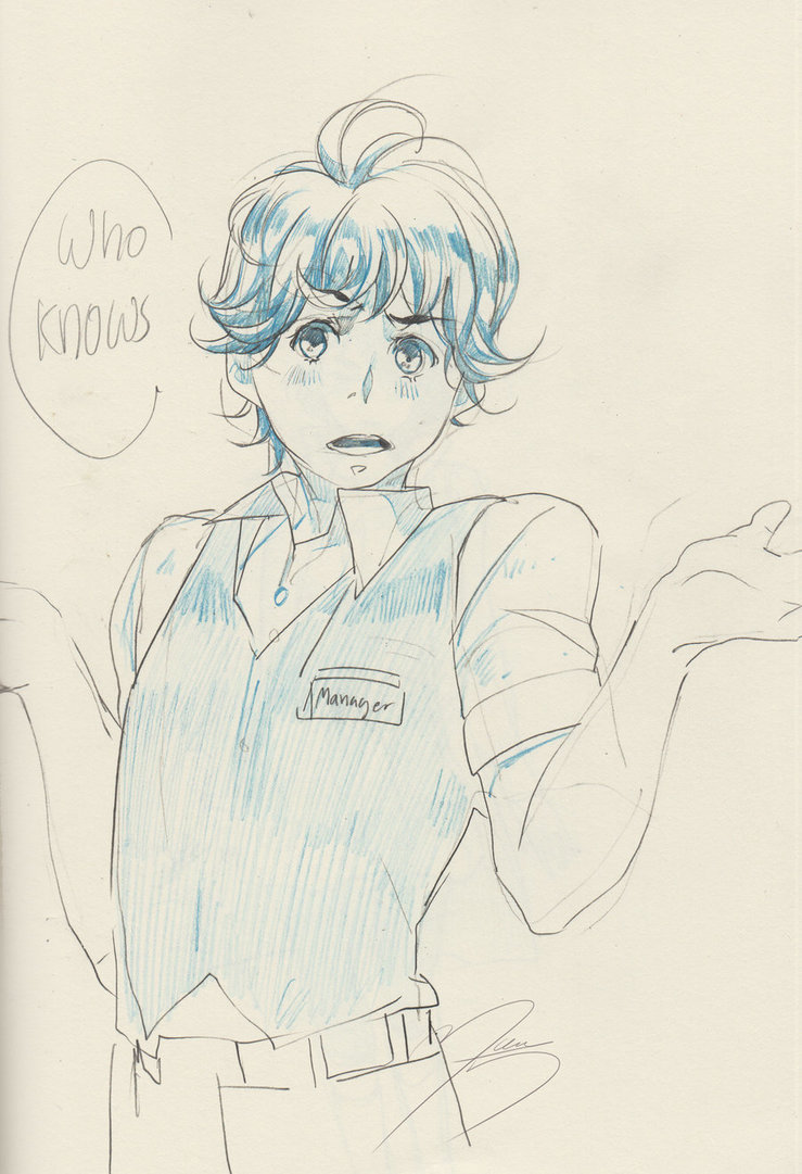 739x1081 Manager Sketch By Huntergon - Manager Sketch