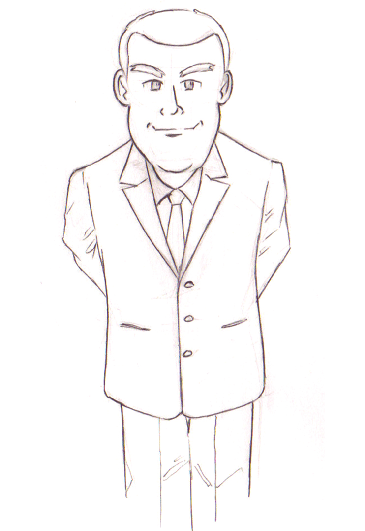 742x1078 Waitrose Partner 3 The Art Of Ryan Hall - Manager Sketch