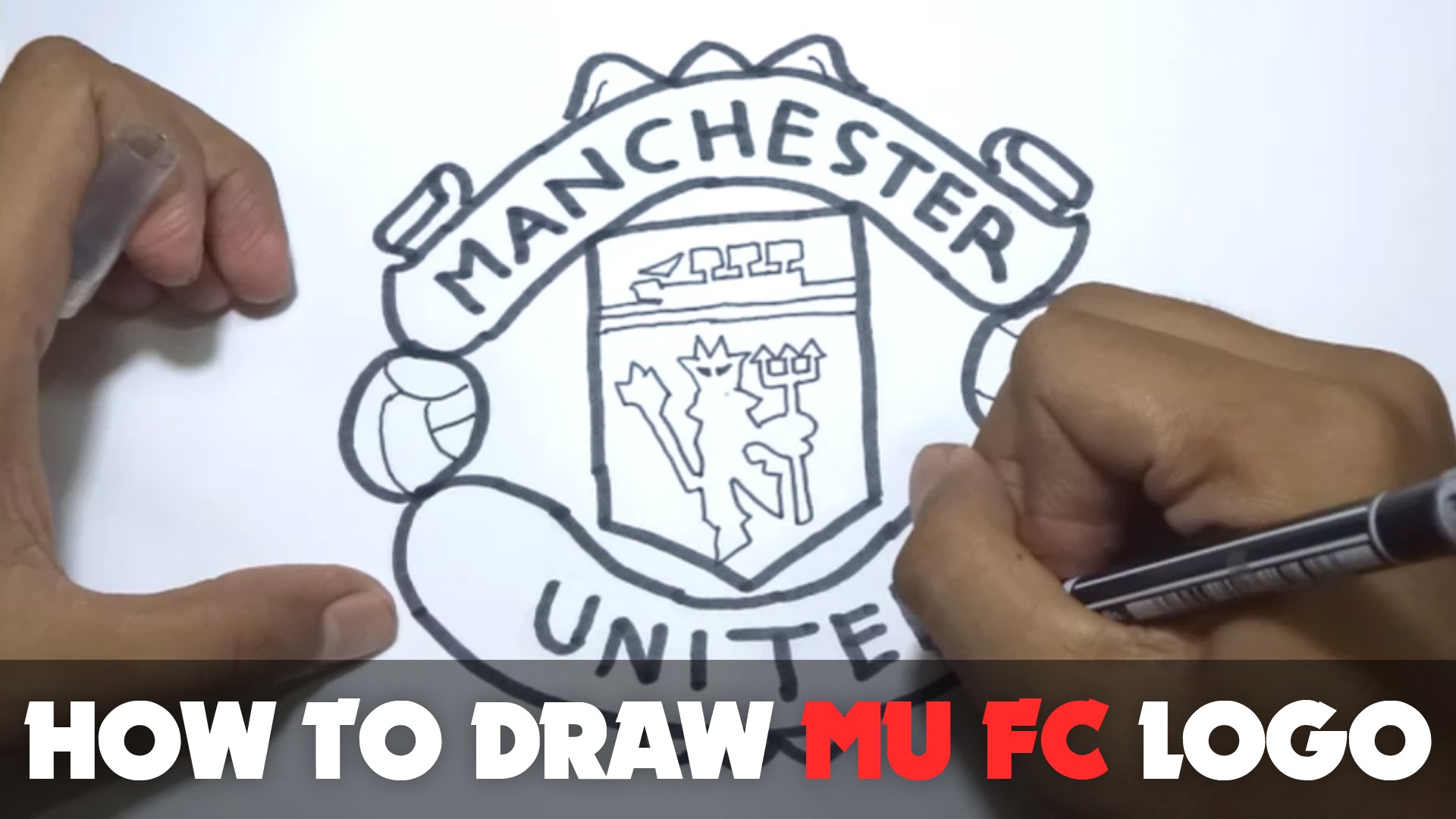 1920x1080 How To Draw A Cartoon - Manchester United Sketch