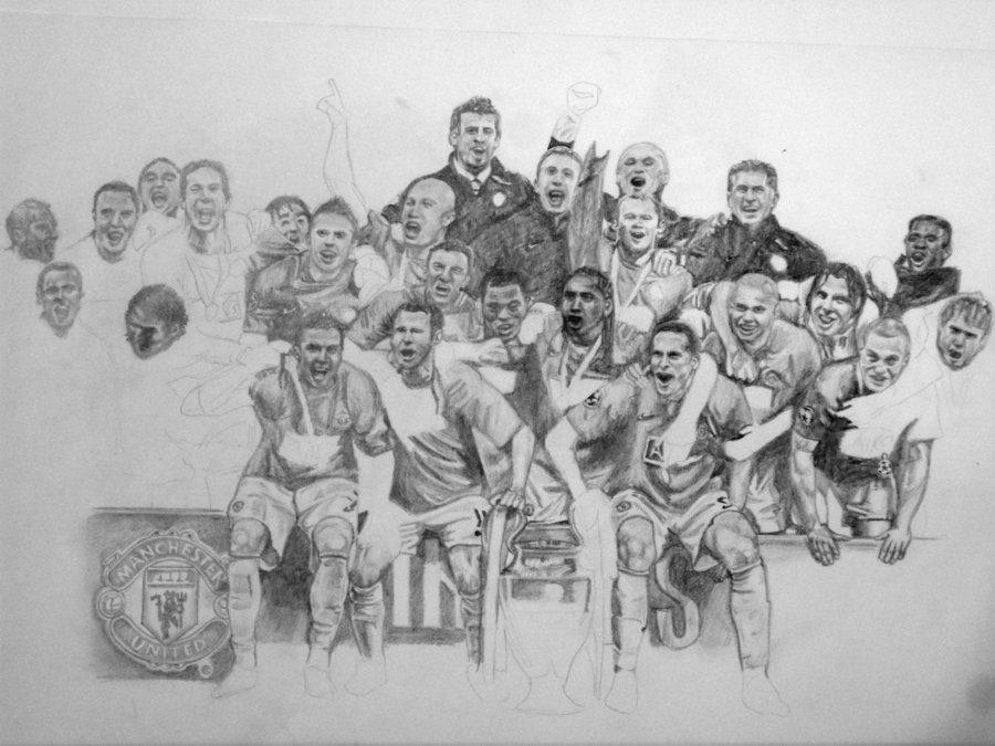 900x675 Manchester United 08 Work In Progress By Jordanh17 - Manchester United Sketch