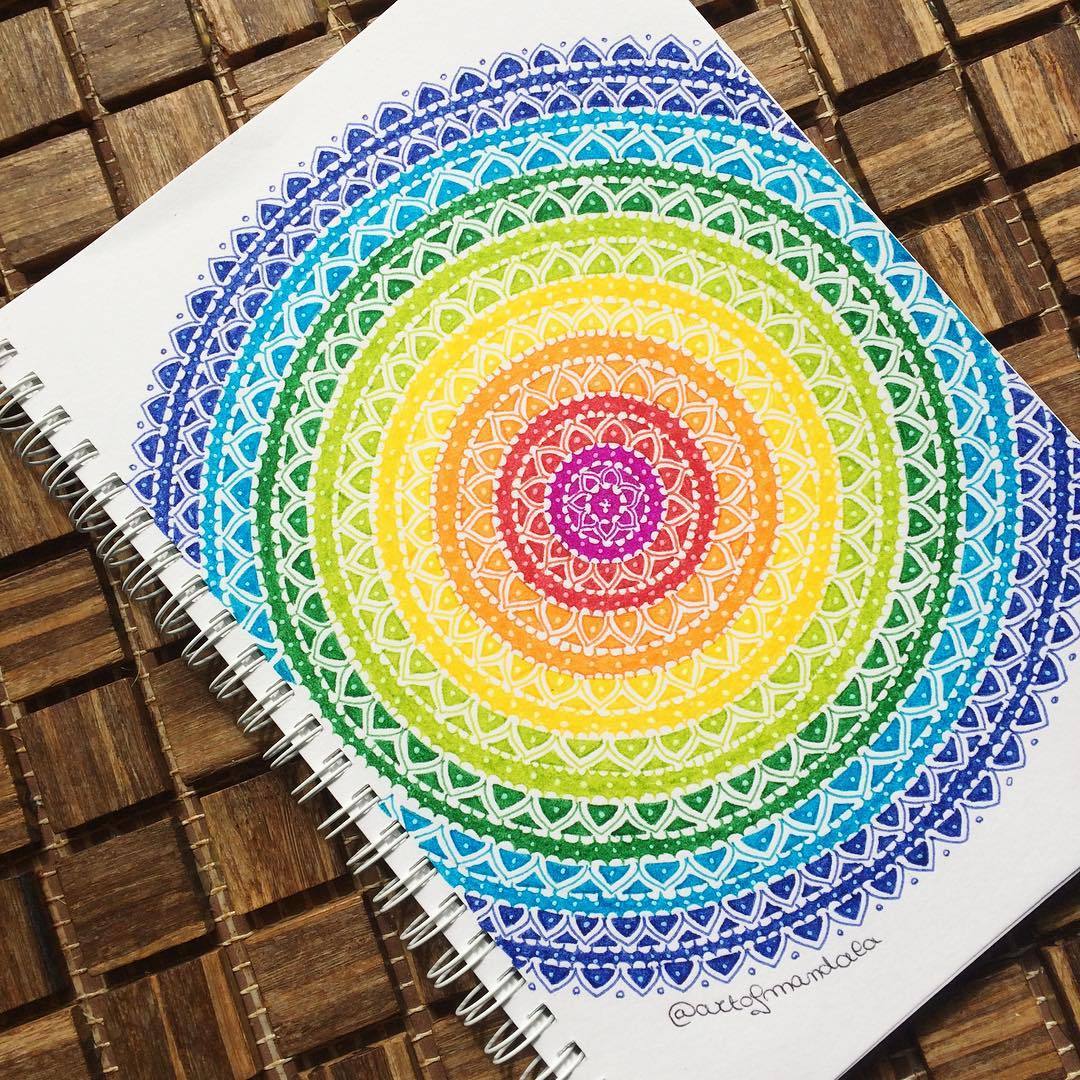 1080x1080 Mademoiselle Julie My Rainbow Mandala Is Finally Done - Mandala Art Sketch