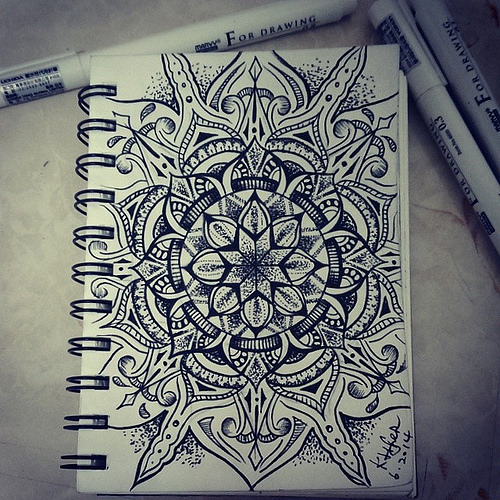 500x500 Mandala......my Brain Yoga - Mandala Art Sketch
