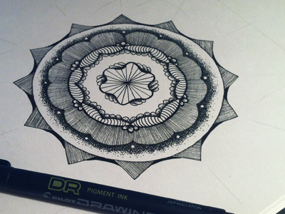 400x300 Mandala Sketch By Andreas Fluge Iden - Mandala Sketch