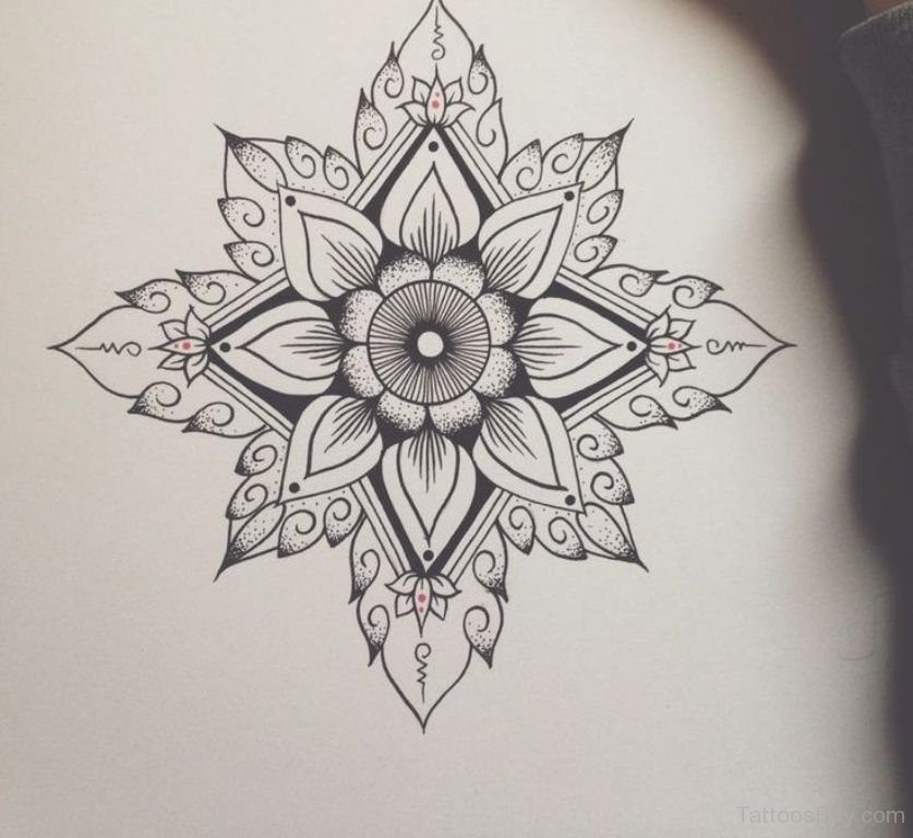 837x768 Impressive Floral Mandala Tattoo Design - Mandala Tattoo Sketch