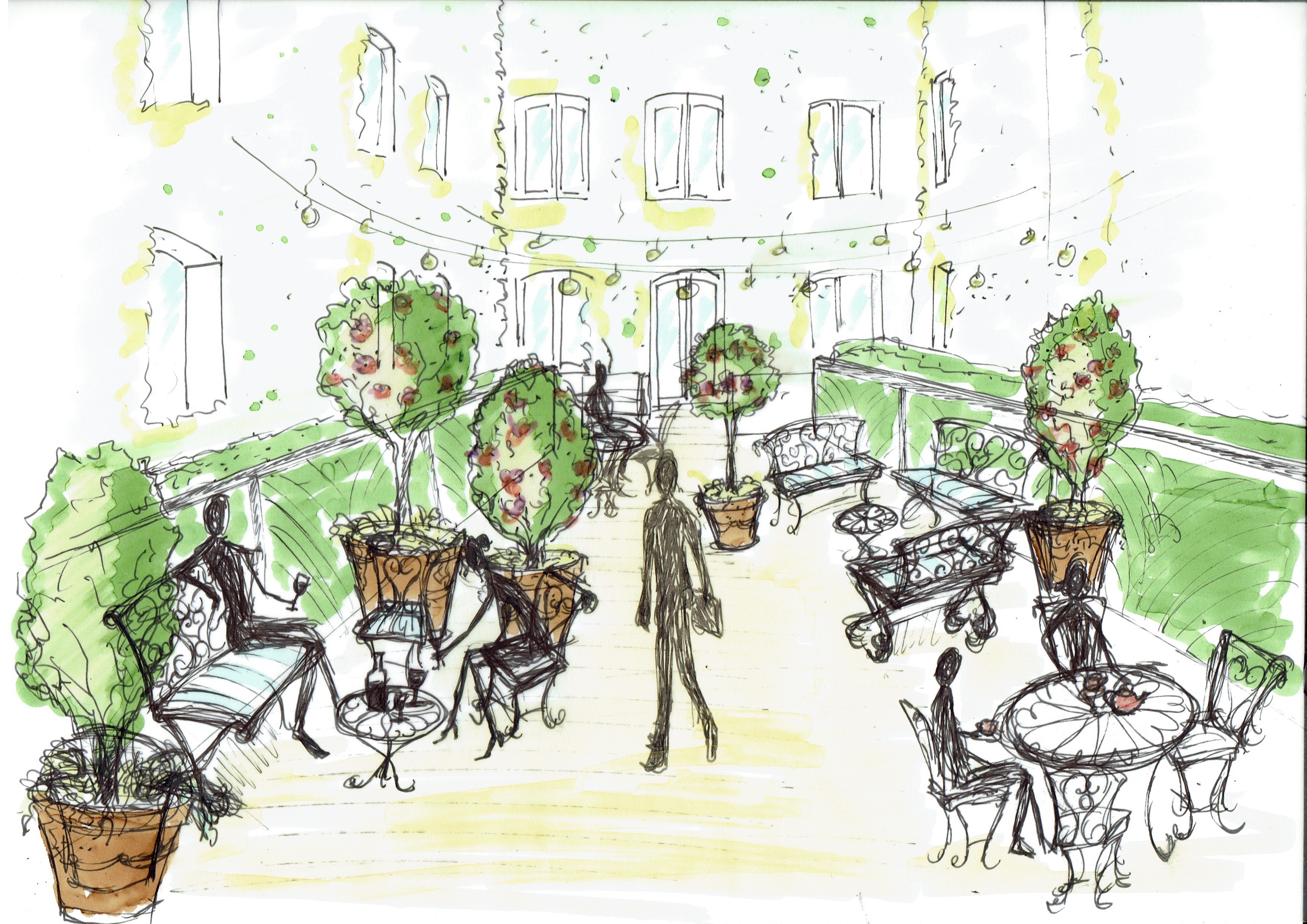 3506x2480 Daniel Bell Mandarin Oriental, London - Mandarin Sketch